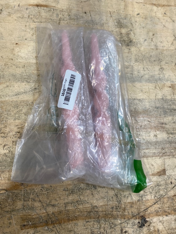 Photo 1 of 10 Inch Handmade Spiral Candles-Set of 2 Twisted Taper Candle for Holiday Wedding Party Home Dinner Decoration Party(Pink)