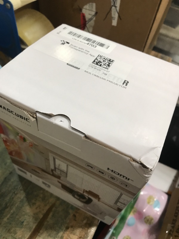 Photo 1 of ?Auto Focus&1080P?Magcubic Mini Smart Projector with 4K Support, Portable Projector with Wifi and Bluetooth, 5W Speaker, Built in Apps, Voice Control, Outdoor Movie Projector