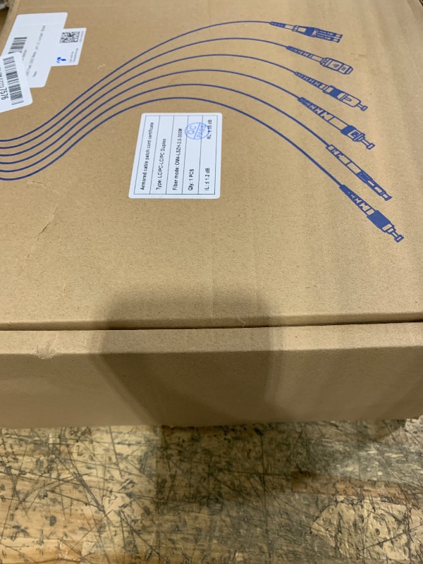 Photo 1 of 1000 Feet (300 Meters) Armored OM4 LC to LC Fiber Patch Cables, 10gb Multimode LC Fiber Optic Cable Indoor/Outdoor with Pulling Eye Kit Installed on one end, Duplex MMF 50/125?m LC Jumper, Black