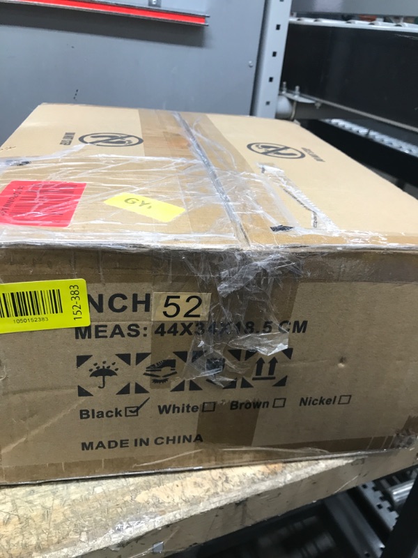 Photo 1 of **FOR PARTS ONLY/NON-FUNCTIONAL** Ayaoty Ceiling Fans with Lights, 52 Inch Ceiling Fan with Light and Remote, 3CCT Dimmable, 6 Speed Reversible DC Motor,6 Blades Modern Black Ceiling Fan for Bedroom, Indoor/Outdoor Use