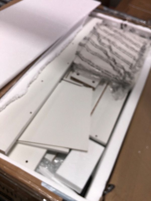 Photo 1 of *****************MIRROR IS BROKEN*********************
COMHOMA Makeup Vanity Desk with Mirror and Lights, Vanity Table and Chair Set with 5 Drawers and Charging Station, Bedroom Dresser LED Mirror Stepless Dimmable & 3 Color Modes Adjustable, White