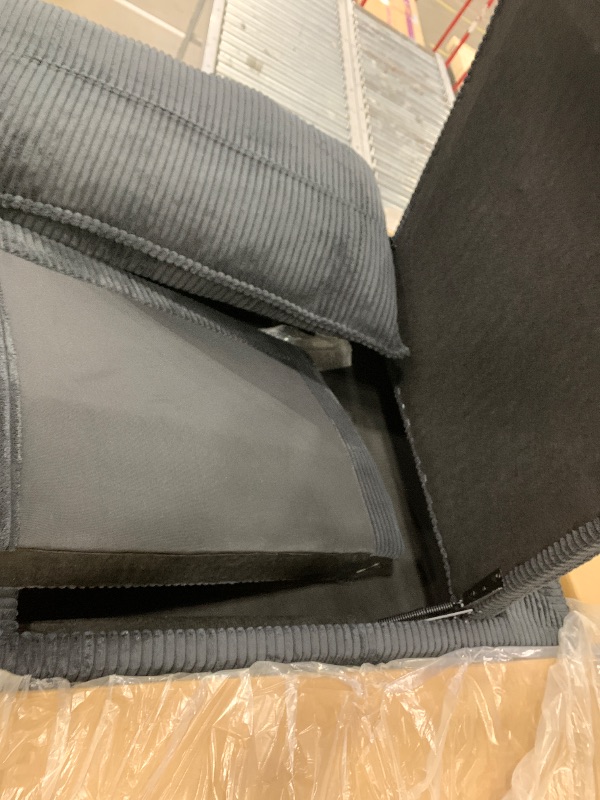 Photo 1 of *** not complete set box 1/3 ***Free Combination Convertible U/L Shaped Storage Modular Sectional Sofa, 6 Seater Oversized Corduroy Upholstered Reversible Corner Sofa Couch with Storage Seat and Movable Ottomans for Living Room