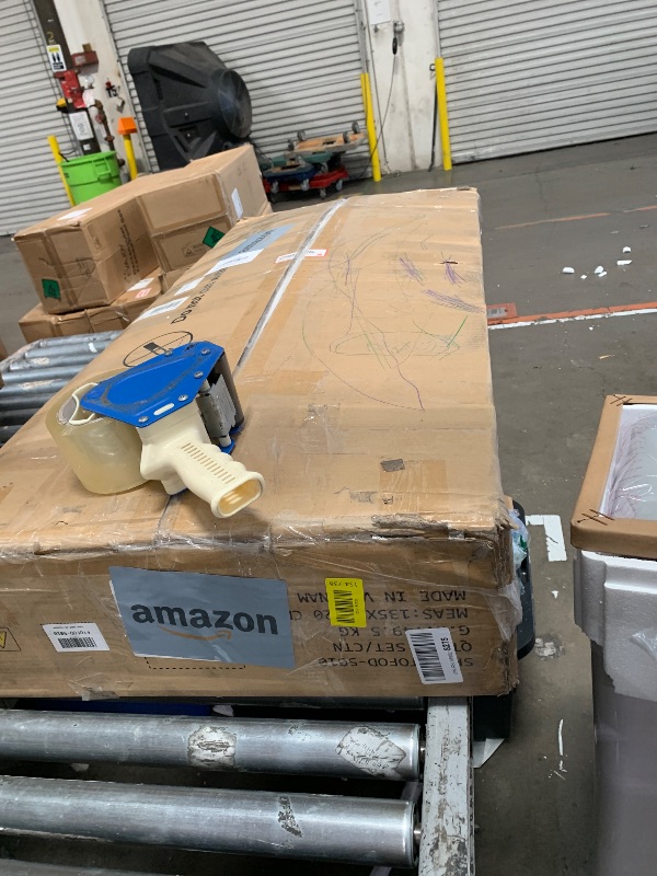 Photo 1 of DWVO L Shaped Desk with Drawers, 65" Computer Desk with Power Outlets & LED Lights, Corner Home Office Desk with Storage Shelves & Printer Stand, Black