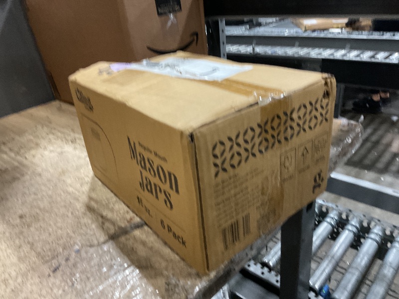 Photo 1 of [6 Pack] 16 oz. Regular-Mouth Glass Mason Jars with Metal Airtight Lids and Bands for 1 Pint Canning, Preserving, & Meal Prep