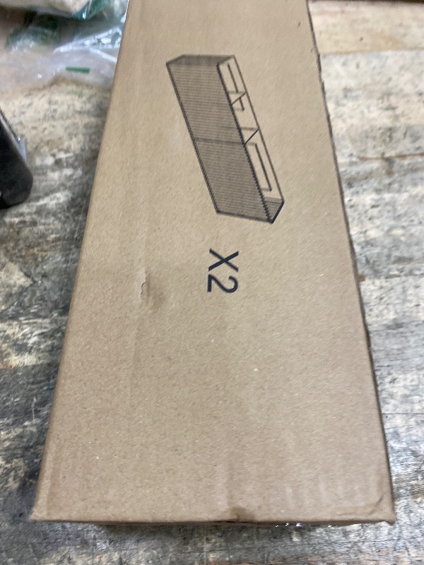 Photo 1 of 2 Pack Wall Mount Marker Organizer,Art Caddy Floating Makeup Organizer,Clear Floating Shelves Acrylic Wall Storage for Office,Medicine Cabinet Door Organizer and Storage,No Drill