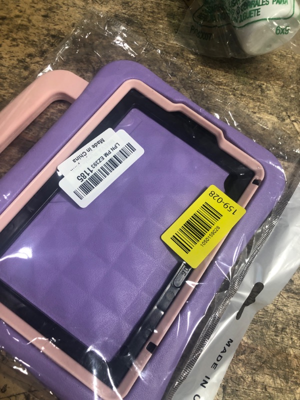 Photo 1 of Kids Case for iPad Mini 7 (A17 Pro) 2024 /iPad Mini6 2021, Light Weight Heavy Duty/Shockproof/Drop Proof with Handle/Kickstand, Child Friendly Cover for iPad Mini 7th/6th Gen 8.3inch (Purple Pink)