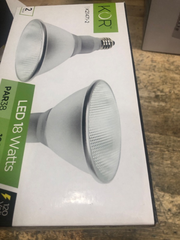 Photo 1 of (Pack of 2) K21471 LED PAR38/FL 120V - 18 Watt High Output (100W Replacement) PAR38 Flood - 120 Volt - LED Light Bulbs Indoor & Outdoor Use 3000K (Soft White)