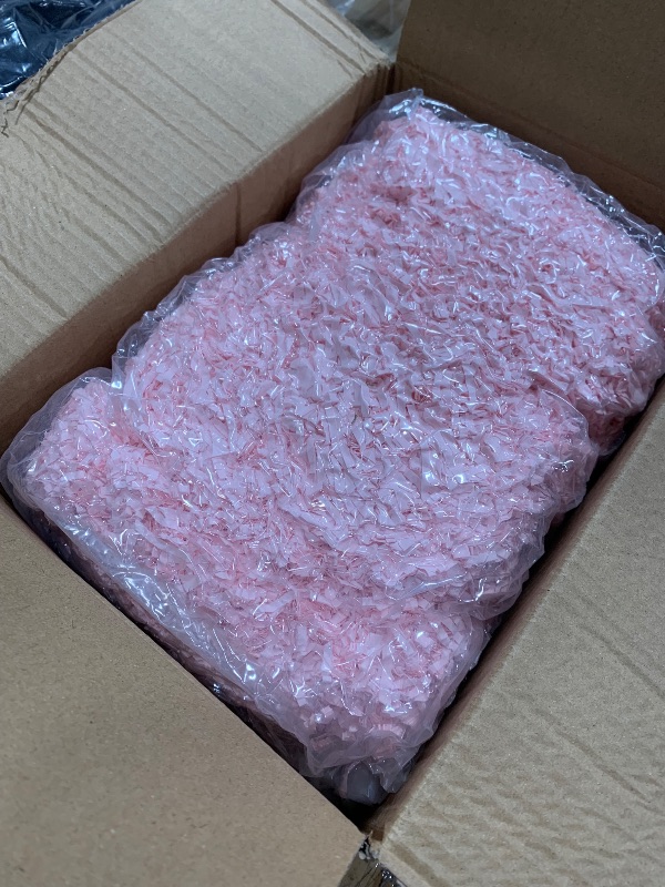 Photo 1 of 2 LB Light Pink Crinkle Cut Paper Shred Filler Great for Gift Wrapping, Light Pink Basket Fillers, Birthday, Gift Wrapping, Anniversary, Halloween Thanksgiving Christmas Party Decor Filling Supplies