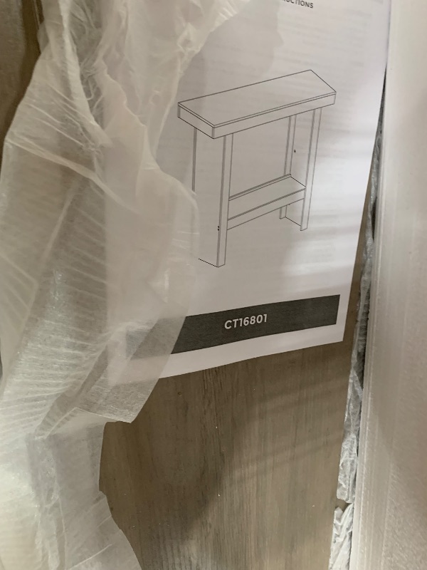 Photo 1 of MAHANCRIS Console Table, 39.4'' Entryway Table for Hallway, Narrow Sofa Table Behind The Couch, Modern Foyer Tables for Entrance, Living Room, Corridor, Easy Assembly, Greige CTGY16801