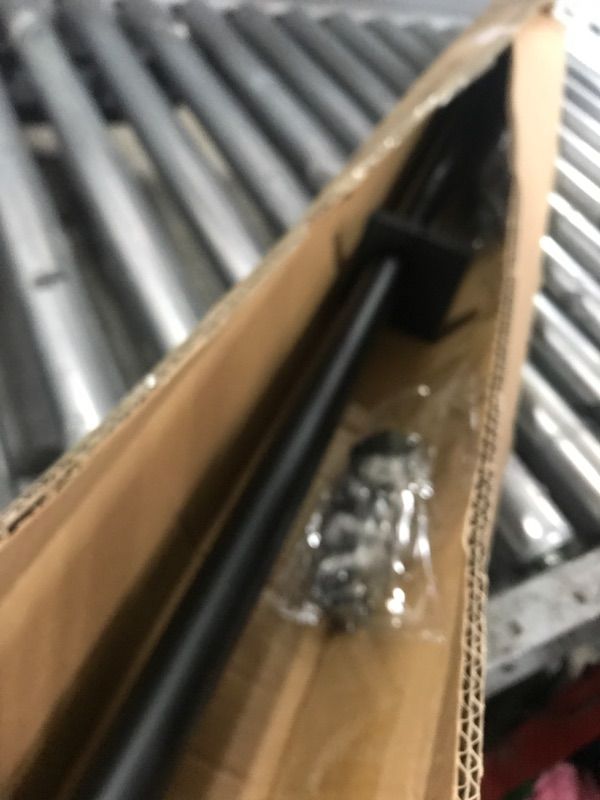 Photo 1 of 1 1/8 Inch Diameter Curtain Rods, 72-144” Telescoping Large Single Window Drapery Rod Heavy Duty With Adjustable Modern Brackets, Matte Black