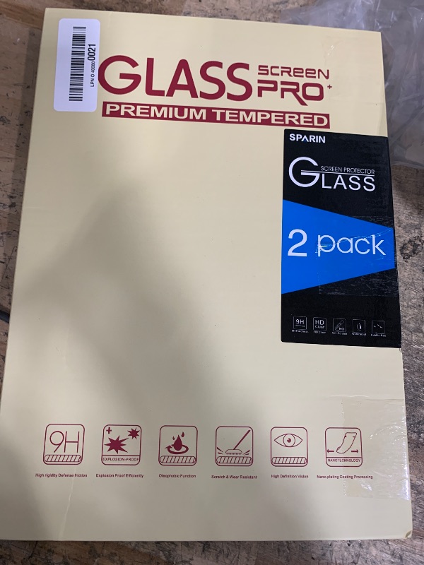 Photo 1 of SPARIN Screen Protector for iPad Air 11 Inch M3/M2 (2025/2024, 7th/6th Generation), Auto-Alignment Frame, 9H Tempered Glass Film, Apple Pencil Compatible and Case Friendly, Ultra Clear [2 Pack]