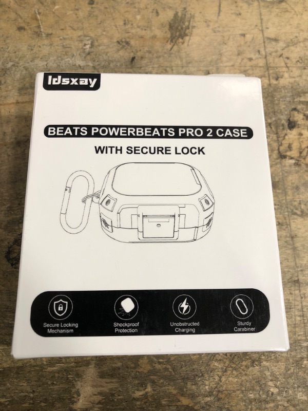 Photo 1 of [Upgrade Secure Lock] for Beats Powerbeats Pro 2 Case Cover, LDSXAY Carbon Fiber Shockproof Protective Cover for Powerbeats Pro 2 2025 with Cleaner Kit & Carabiner (Purple)