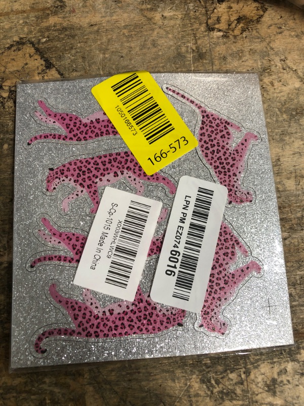 Photo 1 of 18pcs Pink Glitter Cheetah Dessert Cupcake Topper for Animal Leopard Theme Decor Supplies Baby Shower Boys Girls Happy Birthday Party Decoration