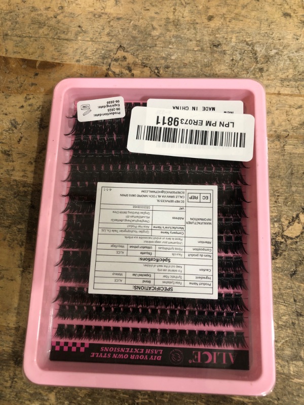 Photo 1 of 280Pcs Wispy Individual Lashes DIY Eyelash Extensions 8-16MM D-Curly Lash Extensions Lash Clusters 80D Cluster Eyelashes DIY at Home by ALICE
