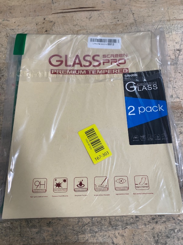Photo 1 of SPARIN Screen Protector for iPad Pro 13 inch M4 7th Generation(2024 Released), 2 Pack HD Clear 9H Tempered Glass Film with Face ID & Apple Pencil Pro Compatible, High Sensitivity Case Friendly