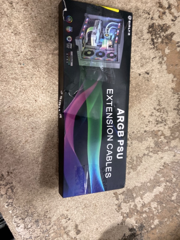 Photo 1 of Sirlyr RGB 12VHPWR Cable Set,ARGB PSU Cable Extension of Soft LED Strip Include 24Pin Motherboard,16 Pin to 3×8 Pin GPU Power Supply Cables for PC Custom