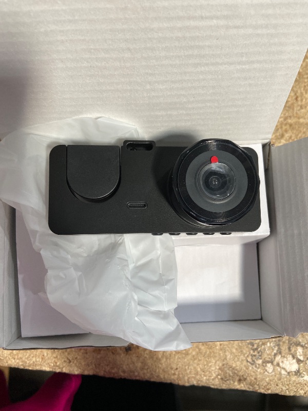 Photo 3 of 3 Channel Dash Cam,4K+1080P Dash Cam Front and Rear Inside, Dash Camera for Cars, Triple Car Camera with 32GB Card,Built-in G-Sensor, 2’’ IPS Display Car Camera,Loop Recording,24Hr Parking