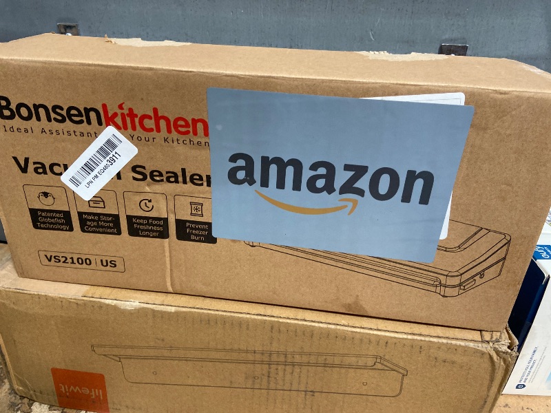 Photo 1 of [Updated 2025] Bonsenkitchen Vacuum Sealer Machine + 40 Vacuum Bags, Fast-Compact/Multi-Functional Food Vacuum Sealer with External Vacuum System, Silver