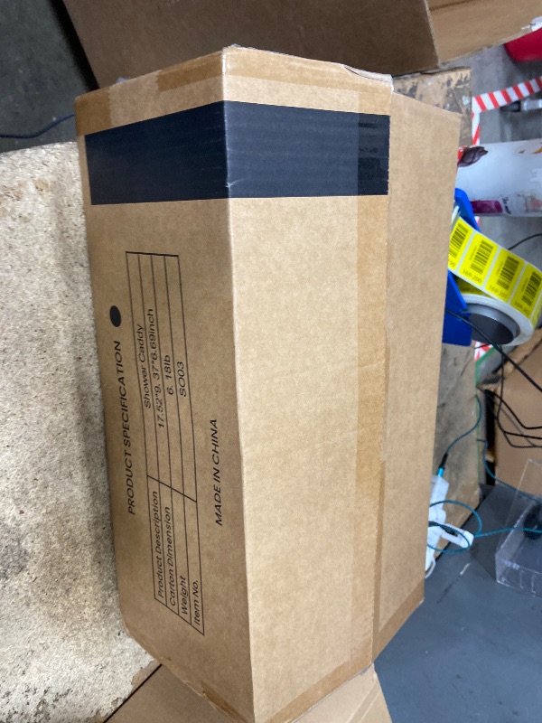 Photo 1 of SEIRIONE Corner Shower Caddy Tension Pole, Rustproof Bathroom Shower Organizer Corner, 4-Tier Adjustable Bathroom Shelf, Solid Rack Ideal for Bathtub Storage, 34 to 116 Inch Height, Black