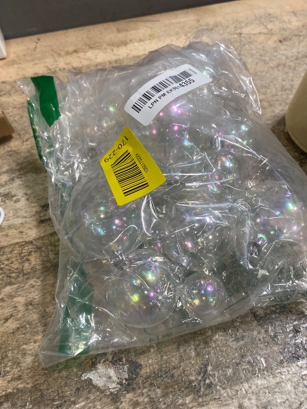 Photo 1 of 4 Sizes 18Pcs Iridescent Ornaments Balls Clear Plastic Ornaments for Crafts DIY Bubble Pot Halloween Cauldron Christmas Ball Ornaments Bubble Birthday Wedding Decor (18)