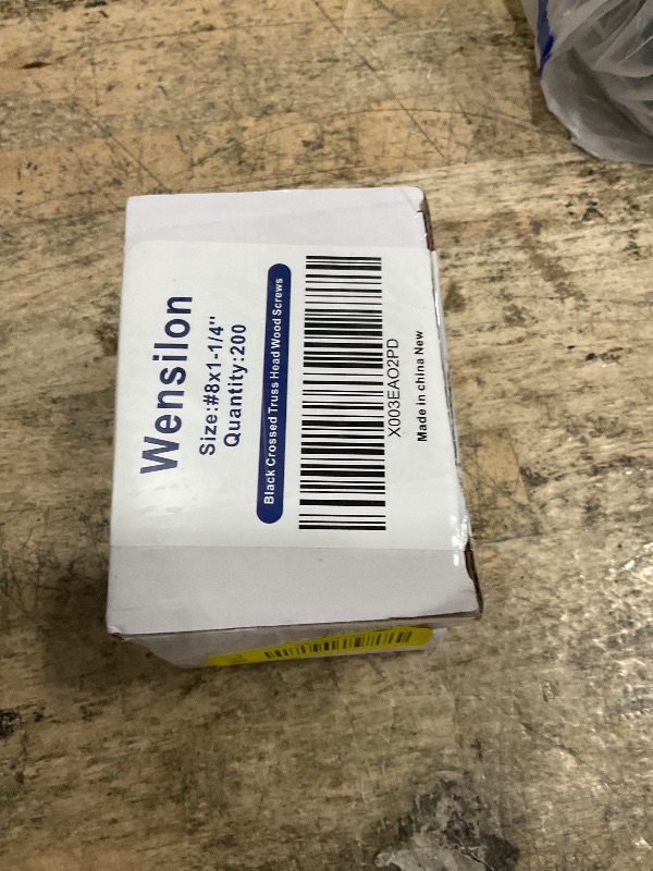 Photo 1 of (200 pcs)#8×1-1/4" Black Truss Head Wood Screws Quick Metal Self Tapping Zinc Oxide