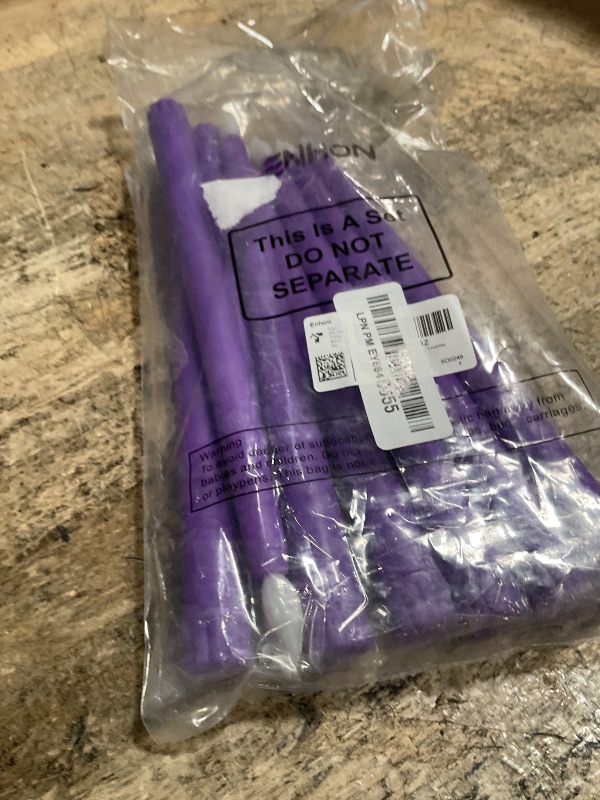 Photo 1 of Enhon 8 Pieces Halloween Purple Flameless Taper Candles 10 Inch LED Battery Operated Flickering Candles for Halloween Wedding Christmas Dinner Church Spell Holiday Advent Rituals
