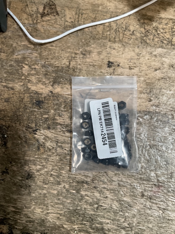 Photo 1 of #8-32 Nylon Insert Hex Lock Nut Stainless Locknuts, 304 Stainless Steel 18-8 Black Finish, Pack of 50