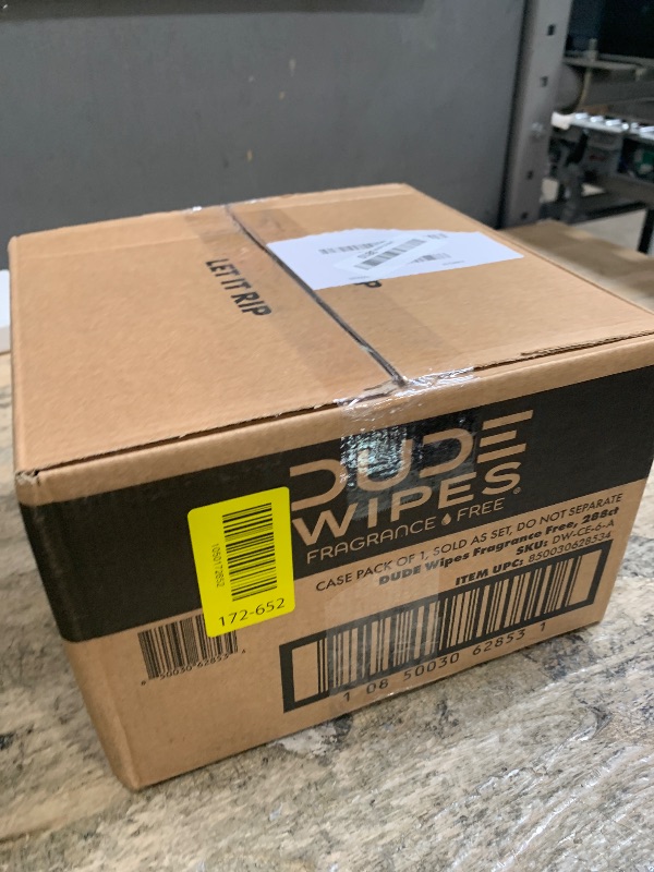 Photo 1 of **MISSING 2**
DUDE Wipes - Flushable Wipes - 6 Pack, 288 Wipes - Unscented Extra-Large Adult Wet Wipes - Vitamin-E & Aloe - Septic and Sewer Safe