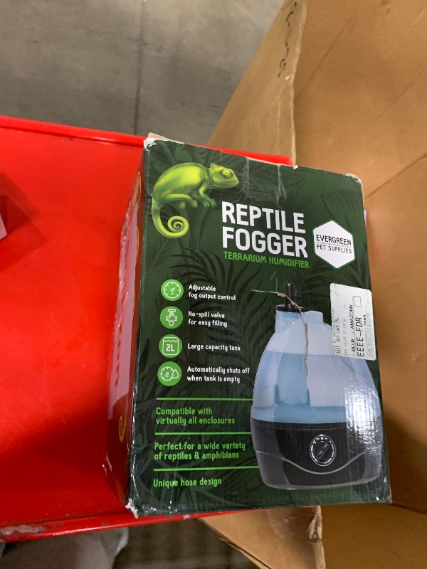 Photo 1 of Evergreen Pet Supplies Reptile Humidifier and Fogger for Terrariums and Enclosures - Great for Reptilians and Amphibians - Includes Large Water Tank and Adjustable Fog Output (Holds 2L of Water)