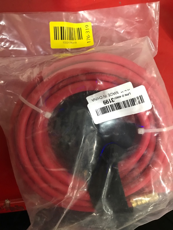 Photo 1 of 0386-1091 AH-24 Air Acetylene Turbo Torch Hose With Lashing Strap, 24FT "A" Fitting, Replacement Welding Hose Compatible with TurboTorch AR-B/AR-MC Regulators, G4/PLF-A Handles, B/MC Tanks
