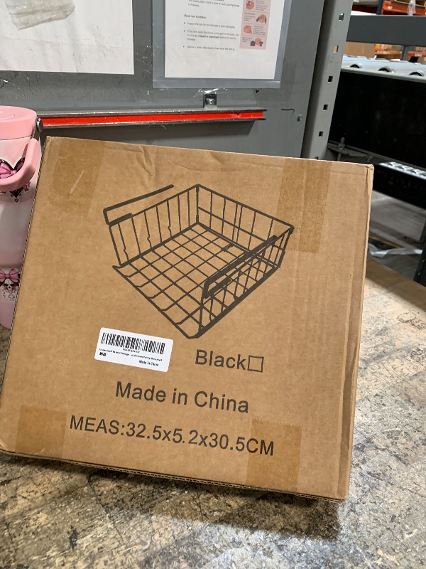 Photo 1 of ????? ????? ?????? Storage 2Pack - 12.6in Metal Under Shelf Storage, Hanging Wire Basket Shelves, Undershelf Storage Basket for Kitchen Pantry Bookshelf