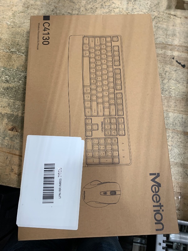 Photo 1 of MEETION Wireless Keyboard and Mouse, Full-Sized Cordless Keyboard with Wrist Rest and 3 DPI Adjustable Mouse, 2.4G Wireless, Compatible with PC/Computer/Laptop/Windows/Mac, Pink