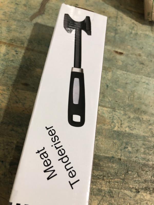 Photo 1 of ??Checkered Chef Meat Tenderizer Tool - Dishwasher Safe Metal Kitchen Mallet for Tenderizing Chicken, Beef, Pork & Nuts with Non-Slip Grip