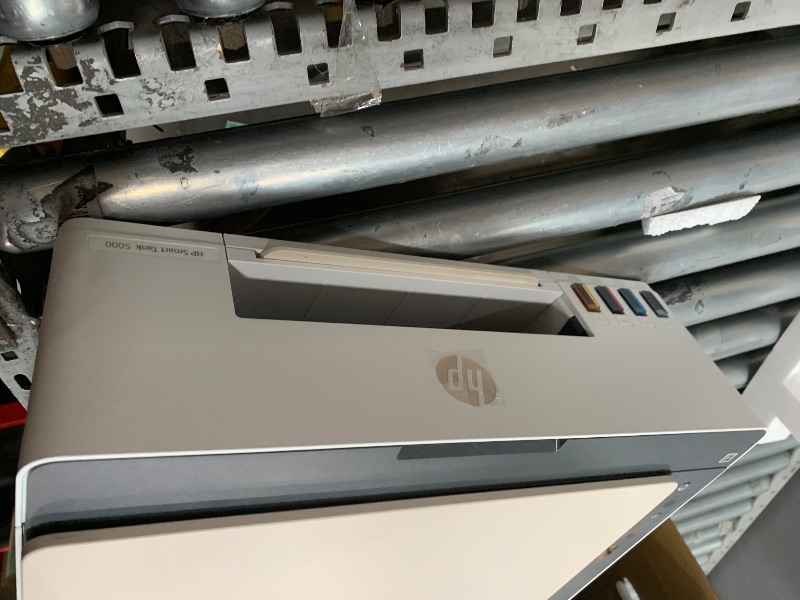 Photo 1 of ****************INK NOT INCLUDED**************
HP Smart Tank 5000 Wireless All-in-One Ink Tank Printer, Scanner, Copier with 2 years of ink included, Best-for-home, Refillable, AI-enabled (5D1B6A)