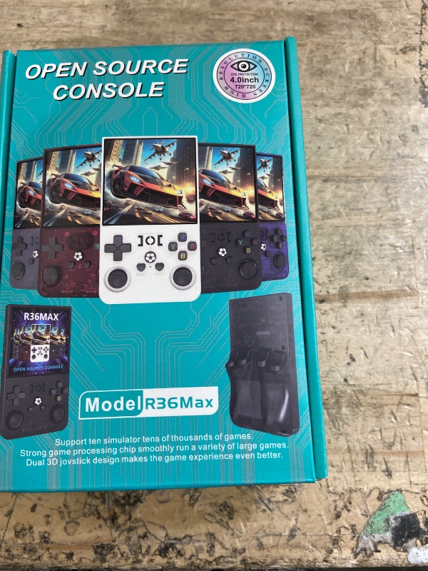 Photo 1 of (SOLD AS PARTS) R36MAX Retro Handheld Game Console, 4.0 Inch IPS HD Screen Retro Gaming Console, Linux System, 30?Emulator Games Retro Game Console, 4000mAh Battery, Built-in 64G TF Card, Black