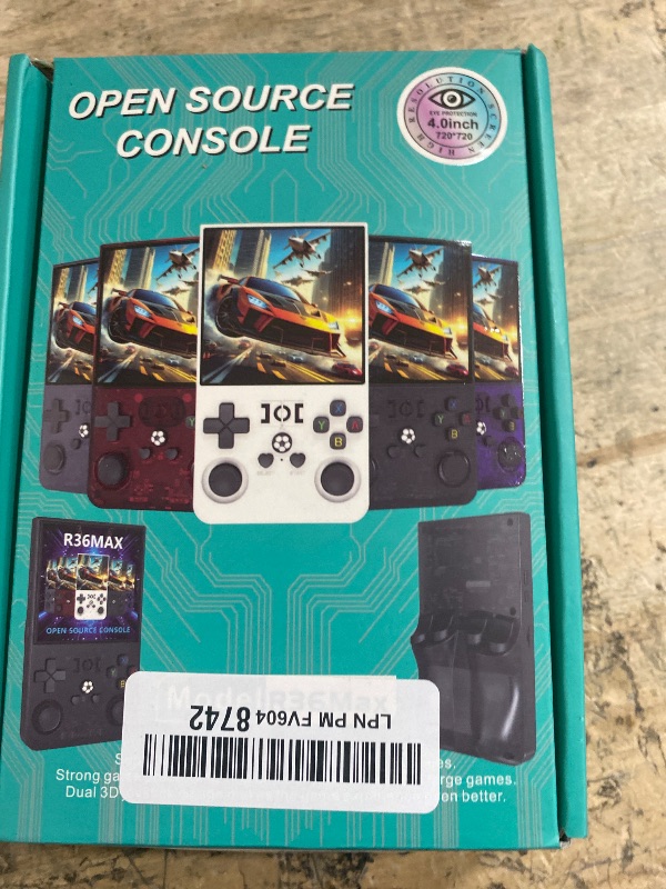 Photo 1 of ***FOR PARTS ONLY/ NON-FUNCTIONSL NO POWER *** R36MAX Retro Handheld Game Console, Portable Retro Gaming Console 4.0'' IPS HD Screen and Linux System, Support 30+ Emulator and 64GB TF Card Video Game Consoles, 4000mAh Battery (Red 64GB)