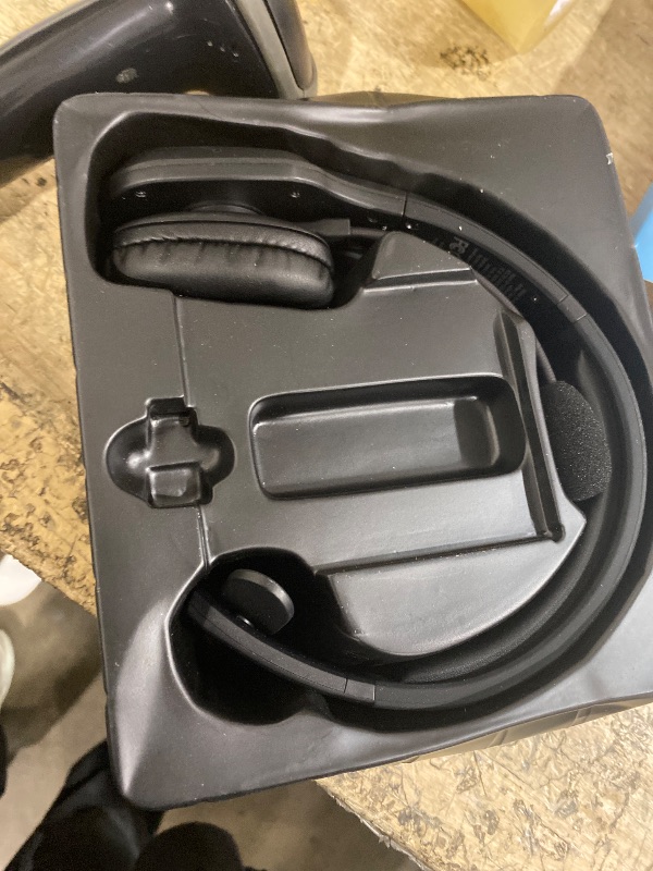 Photo 1 of ***HEADSET ONLY***TECKNET Trucker Bluetooth Headset, Trucker Bluetooth Headphones with Microphone AI Noise Canceling Wireless On Ear Headset, Hands Free Wireless Headset for Cell Phone Computer Office Home (Black)