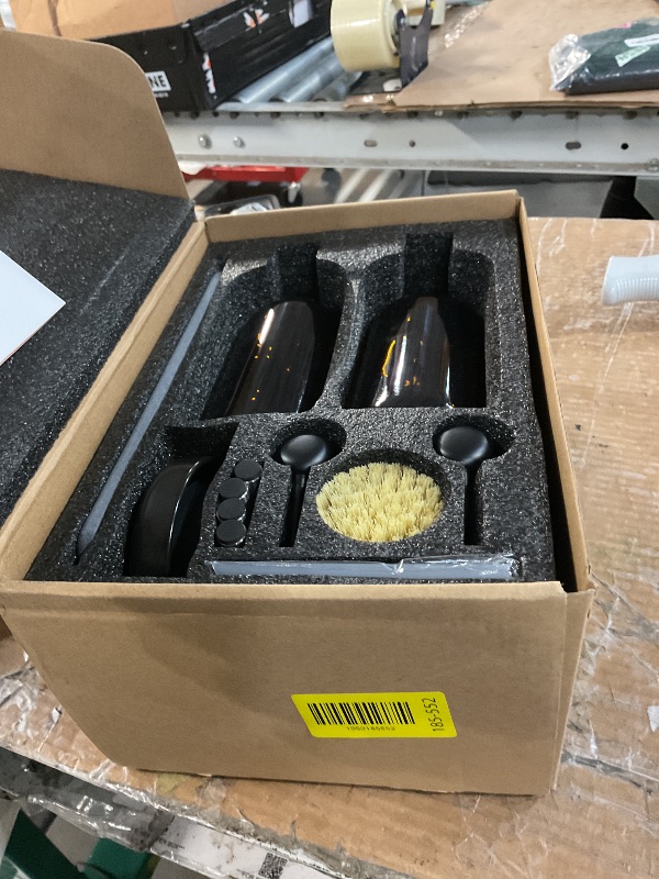 Photo 1 of [Luxury] Kitchen Soap Dispenser Set - 16OZ Amber Glass Bottle, Stainless Steel Pump, Instant Dry Tray, Waterproof Labels, Non-Slip Silicone Pad, and Dish Brush | Upgrade for Your Kitchen and Bathroom