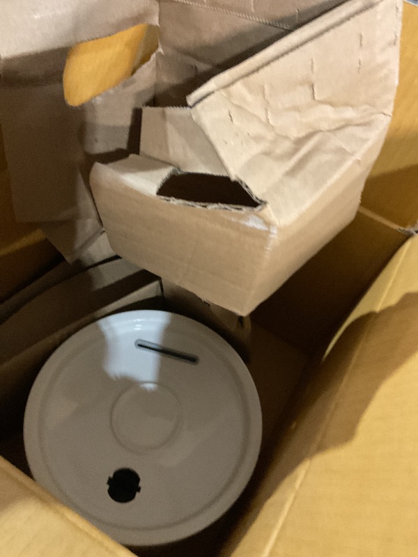 Photo 1 of ***(HEAVILY USED/ MINOR DAMAGE)***DOOOB Ceramic Cat Water Fountain, 2.1L/71oz Ceramic Cat Fountains, Automatic Pet Water Fountain for Cats, Pet Water Fountain with Ultra-Quiet Pump and 3 Filters & 3 Sponges (Beige)