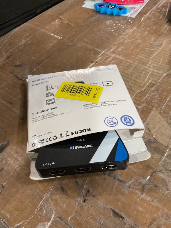 Photo 1 of [Upgrade] HDMI Switch 3 in 1 Out, 4K@60Hz HDMI 2.0 Switch Splitter with 2.6FT Long HDMI Cable, 3-Port HDMI Switcher Selector, Supports 4K 30Hz 3D 1080P HDCP2.2 for PS5 Xbox DVD Player Fire Stick PC