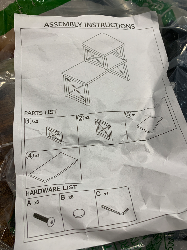 Photo 1 of (used)(missing hardware) Honiter Desk Shelf Organizer, Desk Shelf for Top of Desk, 2 Tier Adjustable Small Bookshelf Organizer