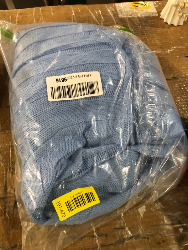 Photo 1 of ***(HEAVILY USED/ MINOR DAMAGE)***PRETTYGARDEN Long Sleeve Cable Knit Long Cardigan for Women 2025 Fall Winter Chunky Open Front Button Sweaters with Pockets (Sky Blue, X-Large)