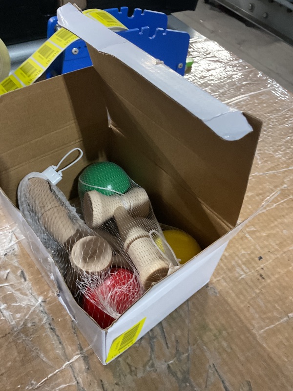 Photo 1 of (incomplete) Libima 4 Packs Wood Wooden Catch Ball Toy in Cup Game Vintage Catch Hand Eye Coordination Educational Game