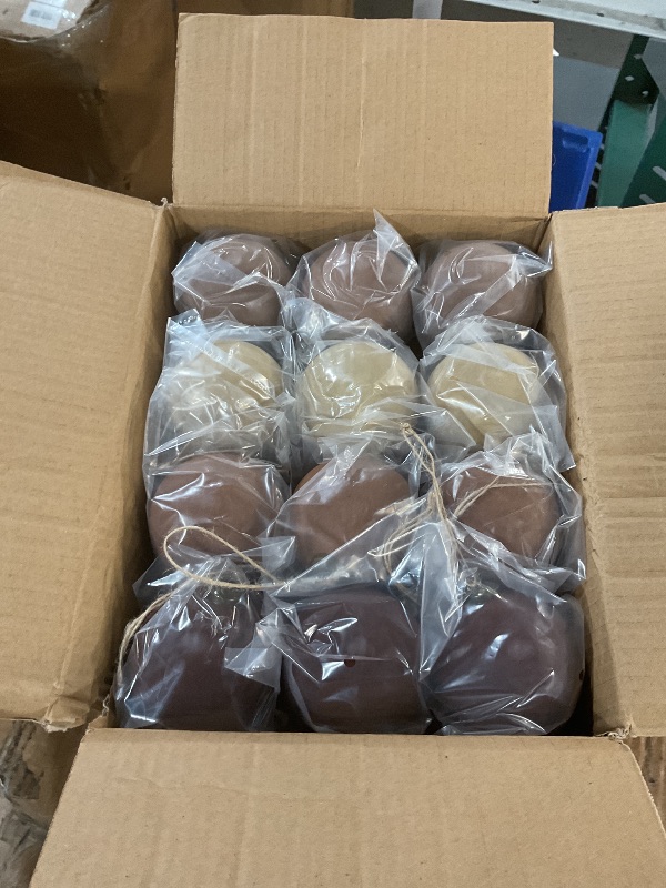 Photo 1 of ***(SEE NOTES BEFORE BIDDING)***12PCS Light Scented Velvet Christmas Balls Ornament Shatterproof Velvet Xmas Tree Baubles Hanging Pendant for Winter Party Holiday Home Gift Office Yard Decor(Gradient Brown,3.15'')