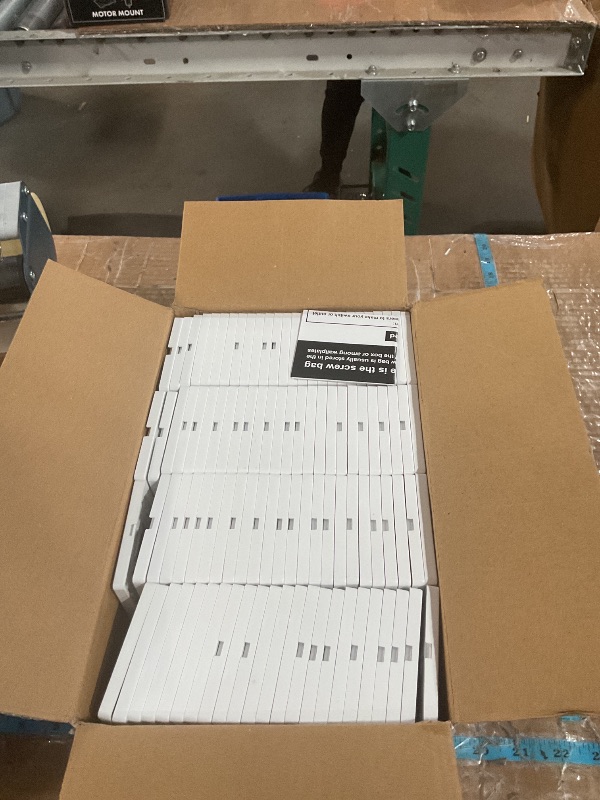 Photo 1 of (100 Pack) BESTTEN USWP6 Matte Snow White Decorator Screwless Wall Plate, 1-Gang Decor Switch Plate, Decorative Outlet Cover, for Dimmer, USB, GFCI, Receptacle, Light Switch