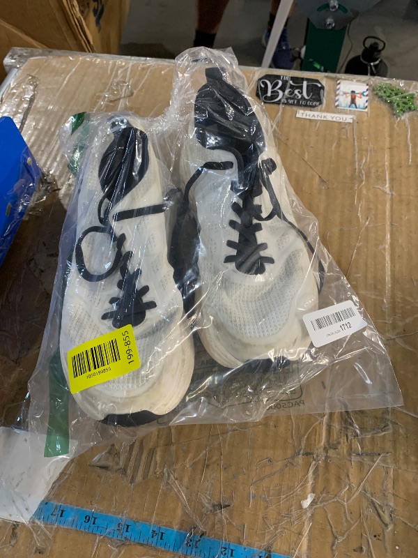 Photo 1 of (used)(minor damage) NORTIV 8 Women's Walking Shoes Cushion Running Tennis Shoes ActiveFloat Fashion Sneakers,Size 7.5,White