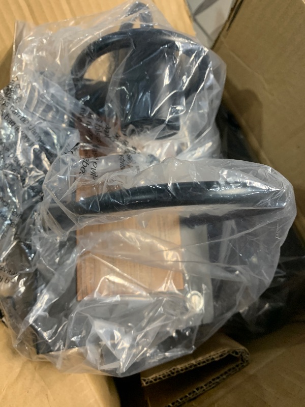 Photo 1 of ***(MISSING BULBS AND REMOTE)***HOXIYA DIMMABLE Battery Operated Wall Sconce Set of 2, Industrial Wireless Wall Lighting Fixture, Faux-Wood Black Rechargeable Wall Lamp, Battery Powered Wall Decor for Bedroom Hallway, Bulb Included