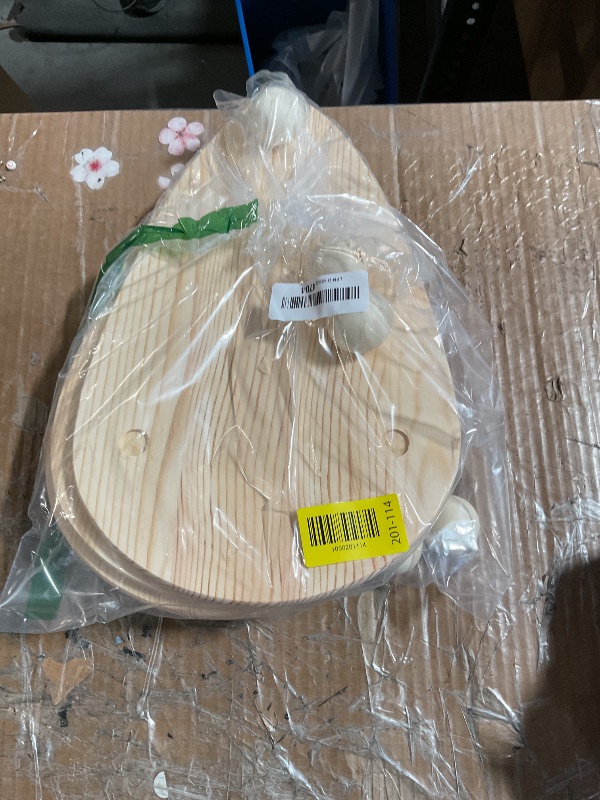 Photo 1 of ***(PARTS ONLY/ MAJOR DAMAGE/ NON FUNCTIONAL)***Geytetqi 3 PCS Wood Riser for Display with Round Ball Base, Rustic Wood Risers for Kitchen Counter & Home Decor, Wood Pedestal Stand, Decorative Wood Display Tray for Plant and Bottles Stands