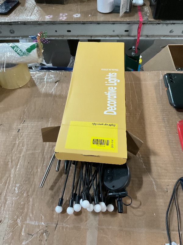 Photo 1 of (used) 6 Pack Halloween Decorations Outdoor Solar Pathway Lights, Solar Firefly Lights Orange Purple and Green