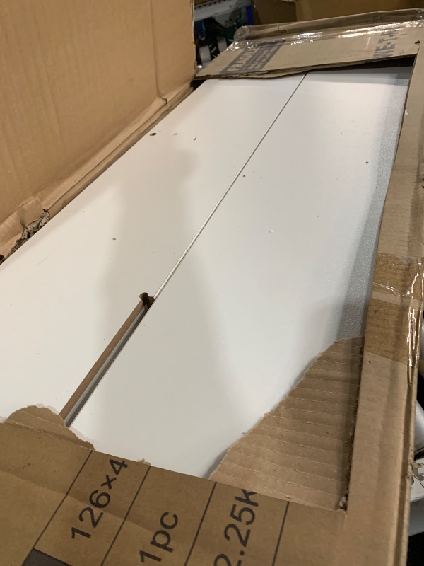 Photo 1 of ***MISSING HARDWARE*** Rolanstar Bed Frame Twin Size with Charging Station, Bookcase Headboard Bed with LED Light and Sliding Doors, Platform Bed with Wooden Slats, No Box Spring Needed, Noise Free, White